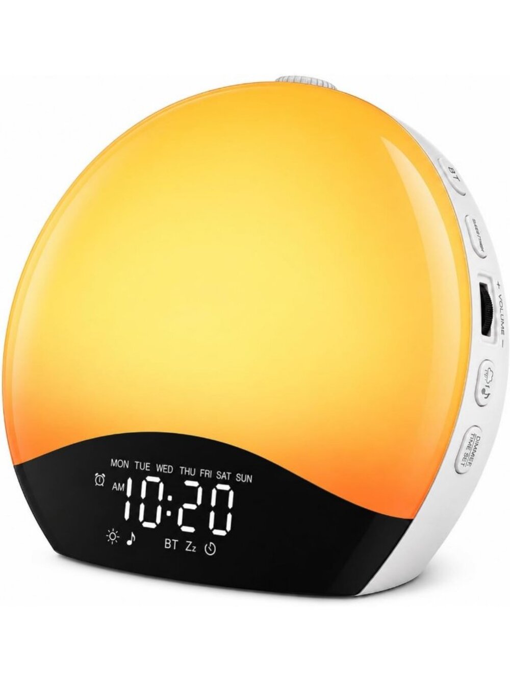 Sunrise Alarm Clock with White Noise, Dual Alarms, Nightlight & Bluetooth
